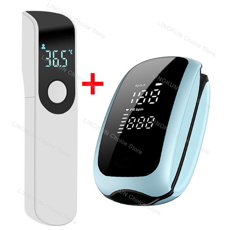 Digital Thermometer Infrared - Oplaadbare oximeter Infraroodkoorthermometer Digitale LCD Contactloze