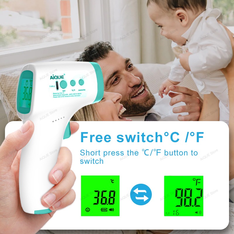 AiQUE Oplaadbaar Digitaal ℃ ℉  - Digital Thermometer Infrared recensie en prijs